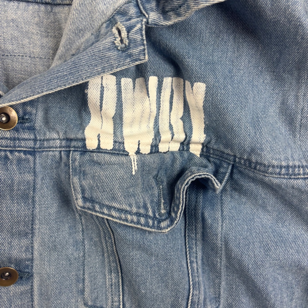 RWBY X BABS TARR Unisex Denim Hooded Jean Jacket character on back size: XLarge - Picture 4 of 11